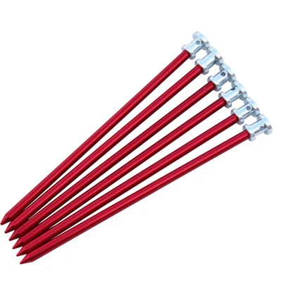 6Pcs 23cm Lengthen Aluminum Alloy Tent Pegs Awning Nails Tent Accessories Sand Snow Mud Ground Stake Camping tent accessories
6Pcs 23cm Lengthen Aluminum Alloy Tent Pegs Awning Nails Tent Accessories Sand Snow Mud Ground Stake Camping tent accessories
