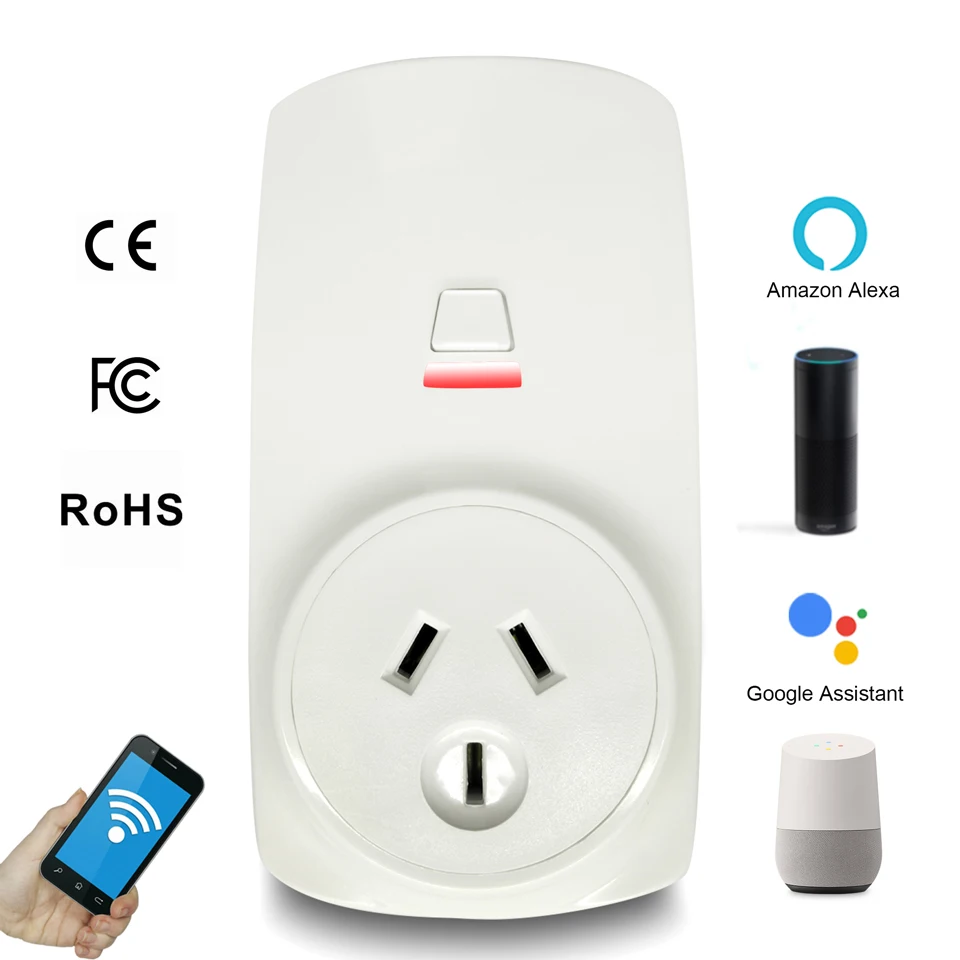 AU Smart Plug Adapter Wifi Socket Power LED Light APP Wireless Control Switch Outlet Australia Smart Google Home Alexa eWelink
AU Smart Plug Adapter Wifi Socket Power LED Light APP Wireless Control Switch Outlet Australia Smart Google Home Alexa eWelink