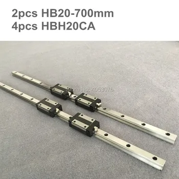 HGR 2 pcs linear guide HB20 700mm Linear rail and 4 pcs HBH20CA linear bearing blocks for CNC parts
HGR 2 pcs linear guide HB20 700mm Linear rail and 4 pcs HBH20CA linear bearing blocks for CNC parts