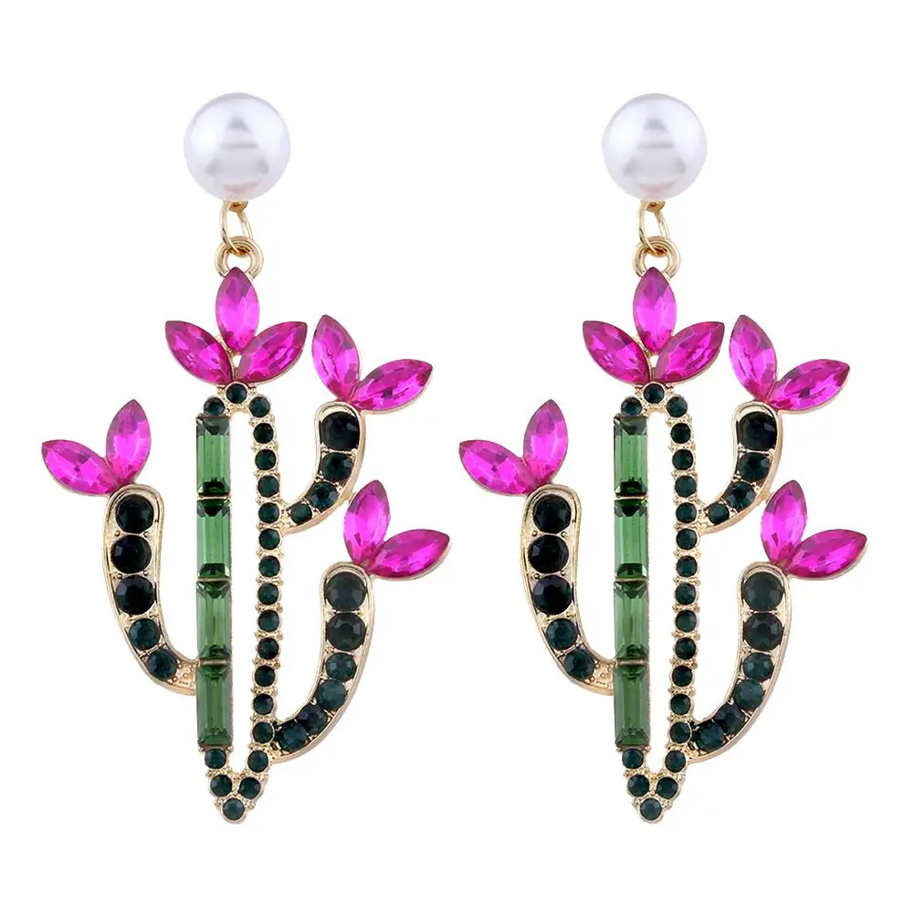 Women Colorful Rhinestone Cactus Faux Pearl Charm Statement Stud Earrings Gift New Hot
Women Colorful Rhinestone Cactus Faux Pearl Charm Statement Stud Earrings Gift New Hot