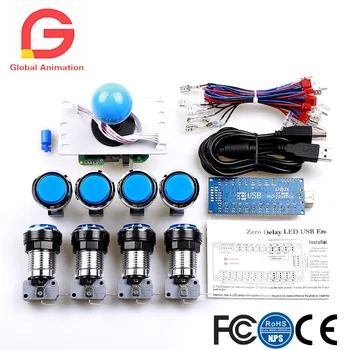 Zero Delay PC Arcade DIY Kit 5pin 8Way Joystick +Chrome Illuminated Push Button With Microswitch For Mame Jamma & Fighting Game
Zero Delay PC Arcade DIY Kit 5pin 8Way Joystick +Chrome Illuminated Push Button With Microswitch For Mame Jamma & Fighting Game