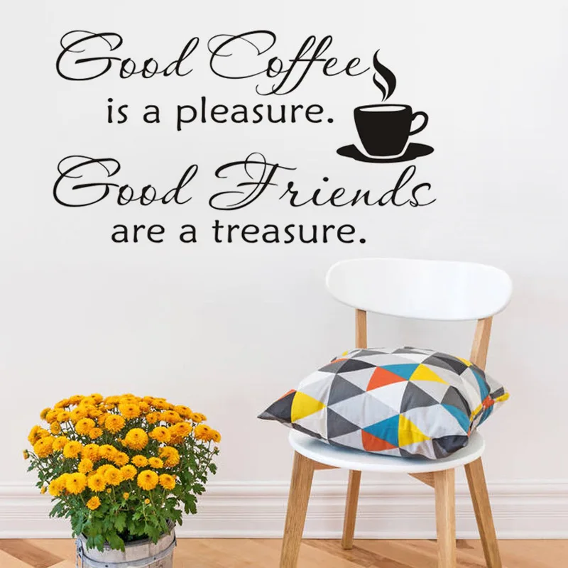 Good Coffee Vinyl Wall Sticker Proverb Quote Home Decoration Kitchen Coffee Shop Glass Window Sticker Mural Home Decor DIY
Good Coffee Vinyl Wall Sticker Proverb Quote Home Decoration Kitchen Coffee Shop Glass Window Sticker Mural Home Decor DIY