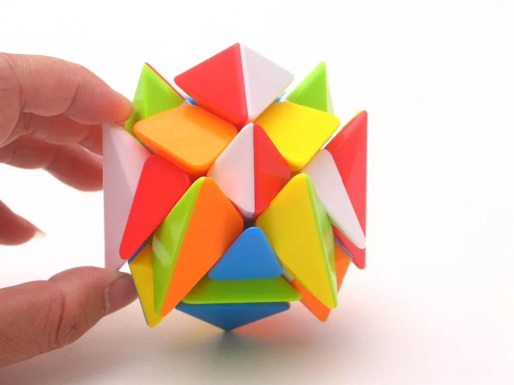 Магический куб FanXin Axis пазл без наклеек цветной Твист волшебный 3x3x3 треугольная