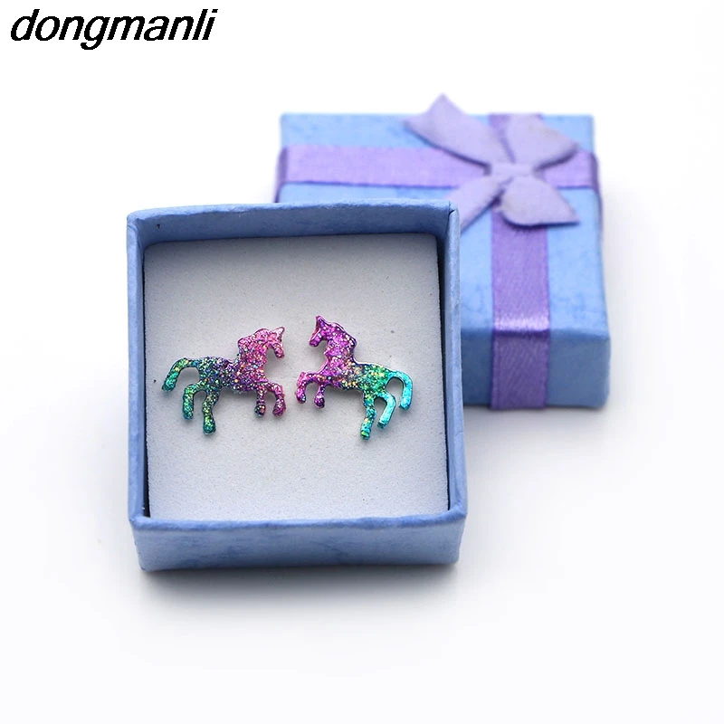 P721 Dongmnali Colorful Horse Stud Earrings for Women Cute Shining Animal Earring horse Earrings Party Gifts Accessories
P721 Dongmnali Colorful Horse Stud Earrings for Women Cute Shining Animal Earring horse Earrings Party Gifts Accessories
