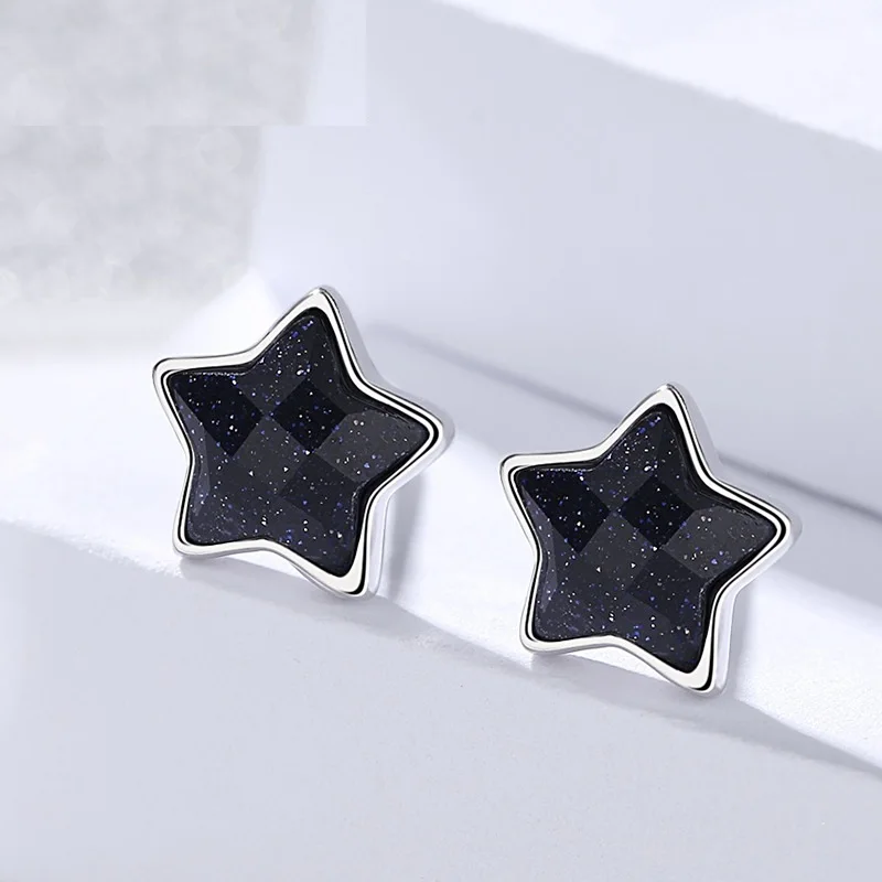 Genuine 925 sterling silver earring stud cute blue stone stars with bring stone earring studs for women fine jewelry
Genuine 925 sterling silver earring stud cute blue stone stars with bring stone earring studs for women fine jewelry