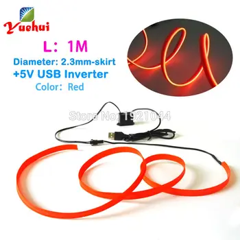 2.3mm-Skirt 1Meter EL Wire LED Neon Light For Car Party Decoration Electroluminescent Neon Tube Light With 5V USB Steady On
2.3mm-Skirt 1Meter EL Wire LED Neon Light For Car Party Decoration Electroluminescent Neon Tube Light With 5V USB Steady On