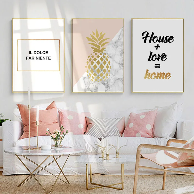 GZCJHP Golden Pineapple Nordic Style Wall Art Canvas Motivational Posters and Prints Painting Wall Picture for Living Room Decor
GZCJHP Golden Pineapple Nordic Style Wall Art Canvas Motivational Posters and Prints Painting Wall Picture for Living Room Decor