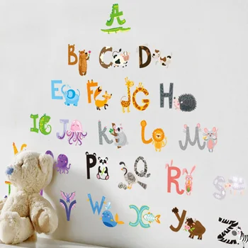 26 letters A-Z Alphabet&Animals Wall Sticke home decoration English Vinyl Mural Stickers Decals Nursery for Kids Room Decor
26 letters A-Z Alphabet&Animals Wall Sticke home decoration English Vinyl Mural Stickers Decals Nursery for Kids Room Decor