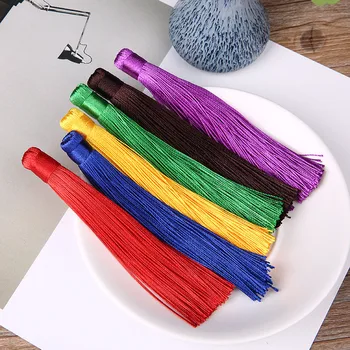 

10pcs/lot 120mm Rayon Polyester Silk Tassel Earrings Charms Chinese Knot Cotton Tassels For Jewelry Diy Making Borlas Piel