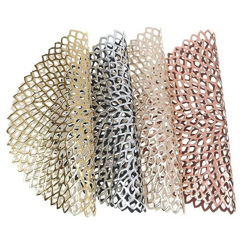 Dining Table Mats Heat Insulation Coasters Hollow-out Placemat Coffee Mug Pads PVC Weave Tea Cup Mats Dinner Table Insulated Pad
Dining Table Mats Heat Insulation Coasters Hollow-out Placemat Coffee Mug Pads PVC Weave Tea Cup Mats Dinner Table Insulated Pad