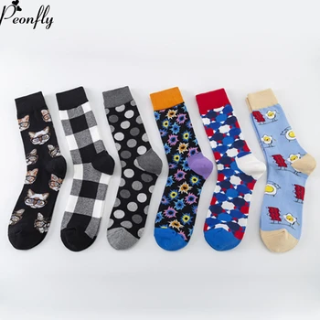 PEONFLY Quality Mens Happy Socks Striped Plaid Diamond Cherry Socks Men Combed Cotton Calcetines Largos Hombre
PEONFLY Quality Mens Happy Socks Striped Plaid Diamond Cherry Socks Men Combed Cotton Calcetines Largos Hombre