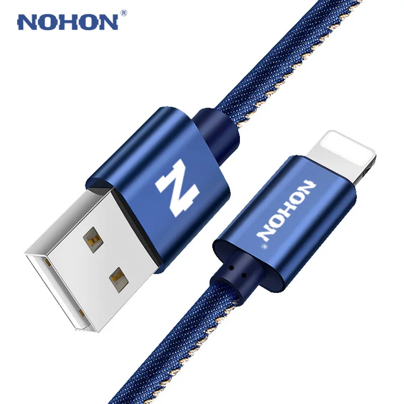NOHON For Apple USB Cable Denim Fast Charger USB Cable For iPhone 7 6 6S Plus 5 5S SE iPad iPod iOS 8 9 10 Phone Data Sync Wire
NOHON For Apple USB Cable Denim Fast Charger USB Cable For iPhone 7 6 6S Plus 5 5S SE iPad iPod iOS 8 9 10 Phone Data Sync Wire