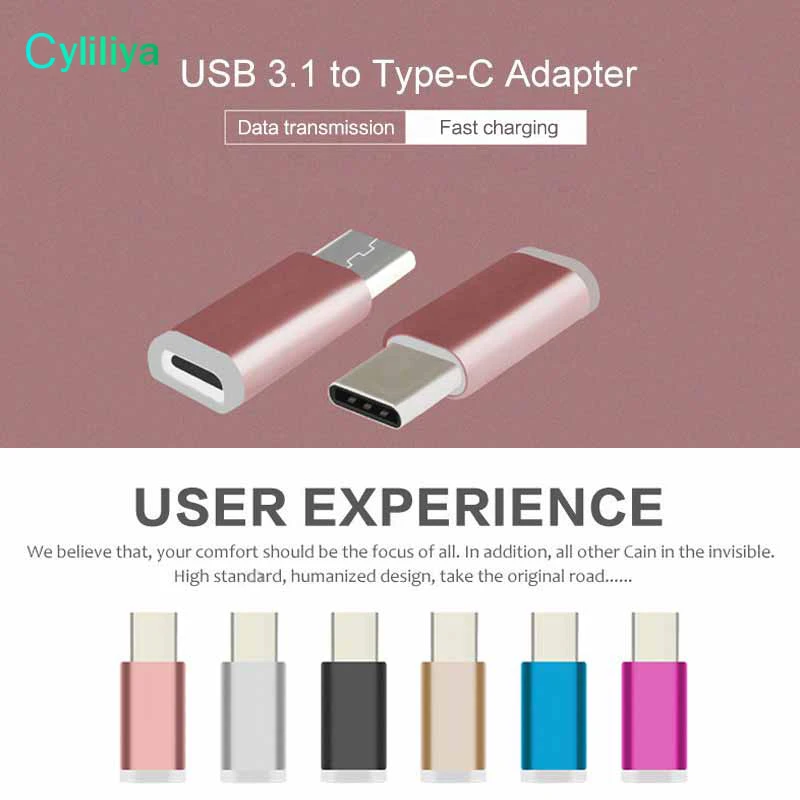 500pcs Usb Type C Adapter Micro To Usb-C 3.1 Fast For Oneplus 5t 5/Lg V30 G6/Sony Xperia Xz/Samsung Galaxy S8 Mate 10 9 | Мобильные