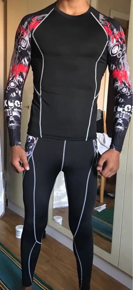 2017 18 Running T Shirt and Pants Men Compression Tights Underwear Sets Crossfit Bodybuilding Fitness Sport Jerseys Suit
2017 18 Running T Shirt and Pants Men Compression Tights Underwear Sets Crossfit Bodybuilding Fitness Sport Jerseys Suit