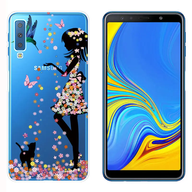 Arvin Painted TPU Case FOR Samsung Galaxy A7 2018 A310 A6 Smart Back Phone Cover FOR Samsung A750 Soft Silicone Case for A6 Plus (5)