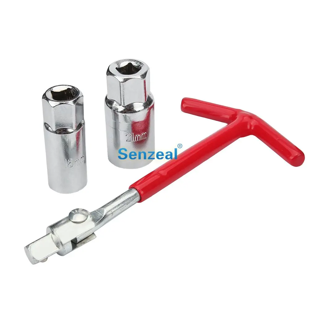 SENZEAL Chrome Plated Spark Plug with 16mm 21mm Socket Wrench Removal Flexible Head Spark Plug for Car Spark Plug Socket Wrench
SENZEAL Chrome Plated Spark Plug with 16mm 21mm Socket Wrench Removal Flexible Head Spark Plug for Car Spark Plug Socket Wrench
