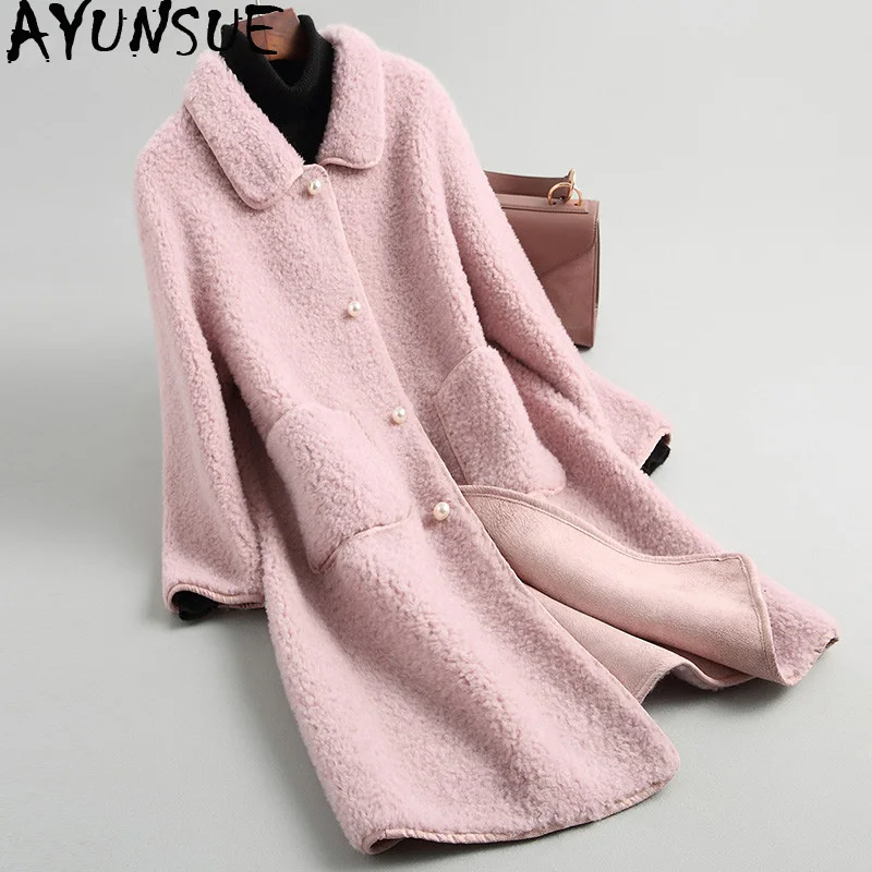AYUNSUE Real Women's Fur Coat Female 100% Wool Coats 2019 Autumn Winter Jacket Women Lamb Fur Korean Jackets Abrigo Mujer MY3516
AYUNSUE Real Women's Fur Coat Female 100% Wool Coats 2019 Autumn Winter Jacket Women Lamb Fur Korean Jackets Abrigo Mujer MY3516