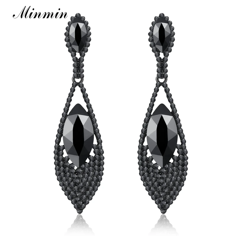 Minmin Vintage Black Crystal Drop Earrings for Women Rhinestone Vase Long Dangle Earrings Fashion Party Accessories MEH1034
Minmin Vintage Black Crystal Drop Earrings for Women Rhinestone Vase Long Dangle Earrings Fashion Party Accessories MEH1034
