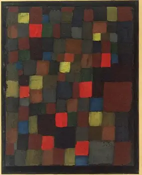 High quality Oil painting Canvas Reproductions Abstract Colour Harmony in Squares with Vermi by Paul Klee Painting hand painted