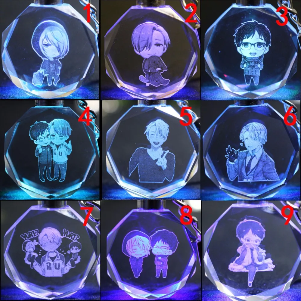 30pcs/lot 18 Styles Anime Yuri!!! on Ice Crystal Glass LED Light Charm Keychain Key Ring Bag Hanging Pendant Jewelry Gift
30pcs/lot 18 Styles Anime Yuri!!! on Ice Crystal Glass LED Light Charm Keychain Key Ring Bag Hanging Pendant Jewelry Gift