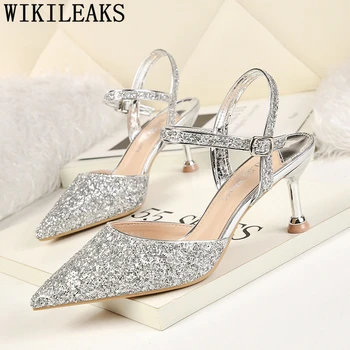 Glitter Heels Wedding Shoes Bride Summer High Heels Dress Shoes Women Gold High Heels Sandals Women Silver Shoes Women Pumps
Glitter Heels Wedding Shoes Bride Summer High Heels Dress Shoes Women Gold High Heels Sandals Women Silver Shoes Women Pumps