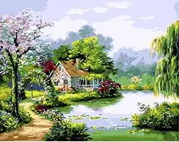 MaHuaf-X1118 lakeside cottage landscape painting coloring by numbers DIY oil digital Hand-painted canvas painting for home decor
MaHuaf-X1118 lakeside cottage landscape painting coloring by numbers DIY oil digital Hand-painted canvas painting for home decor