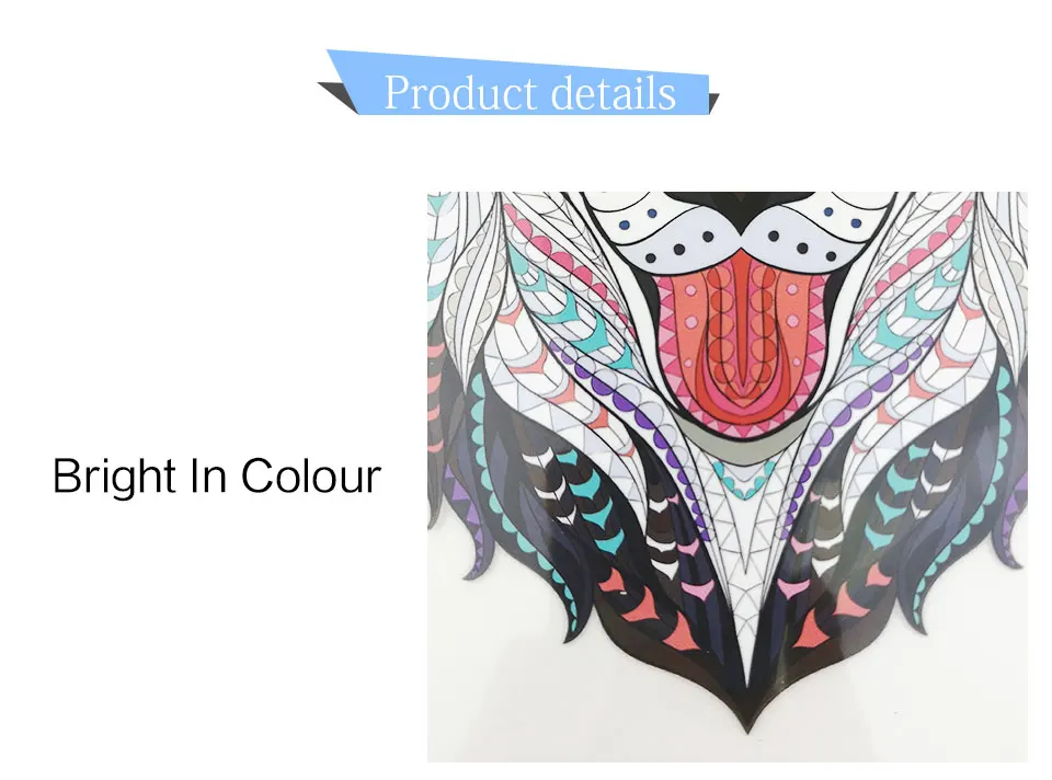 Large Animal Patches Stickers A-level Washable Large Fox Dog Tiger Leopard Heat Patch Transfer Iron On Patch For Clothes Fabric (5)