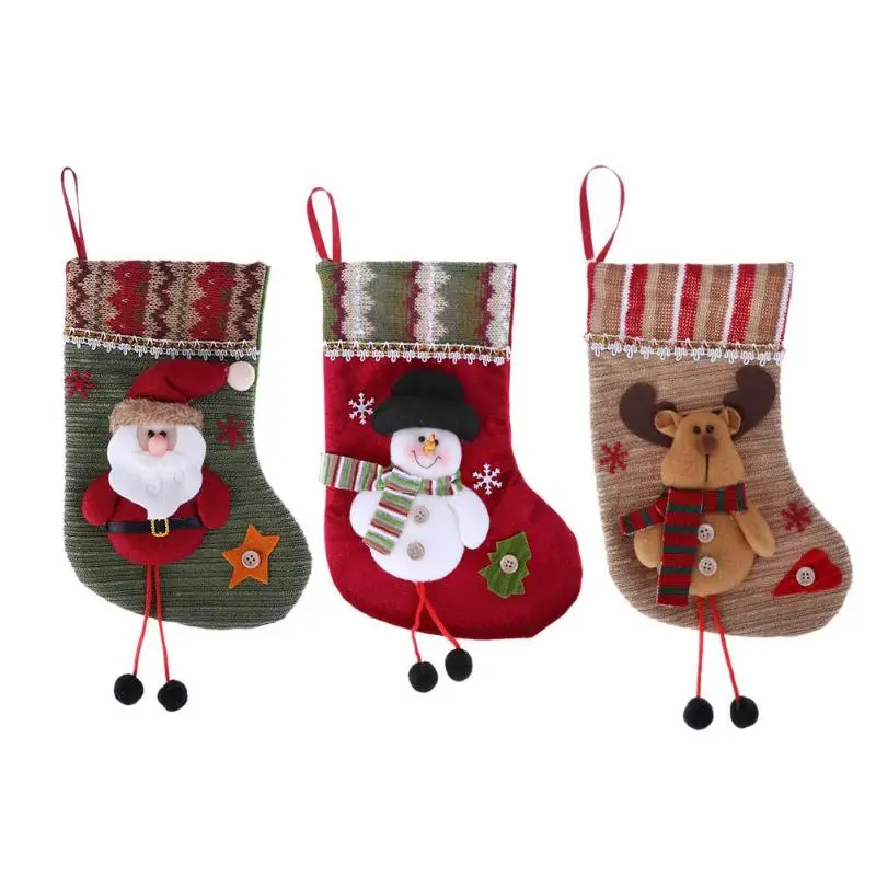 3D Creative Christmas Stocking Decoration Ornaments Cartoon Santa Claus Snowman Socks Christmas Decorations For Home Fireplace
3D Creative Christmas Stocking Decoration Ornaments Cartoon Santa Claus Snowman Socks Christmas Decorations For Home Fireplace