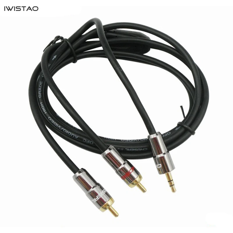 1 of 2 Stereo Audio Cable 3.5mm Male Converting to 2 RCA Connectors Ultra-pure Copper Plating Terminal Black 1.8m HIFI
1 of 2 Stereo Audio Cable 3.5mm Male Converting to 2 RCA Connectors Ultra-pure Copper Plating Terminal Black 1.8m HIFI
