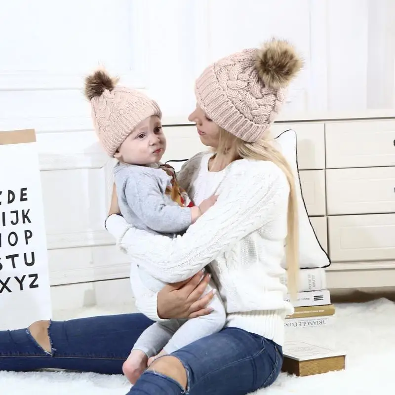 2pcs Fashion Family Matching Winter Knitting Hat Baby Adult Candy Colors Women Keep Warm Beanie Cap Outfits Mom Baby Pom Pom Hat
2pcs Fashion Family Matching Winter Knitting Hat Baby Adult Candy Colors Women Keep Warm Beanie Cap Outfits Mom Baby Pom Pom Hat
