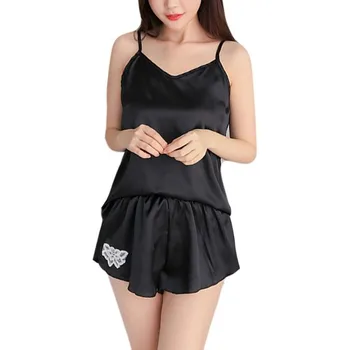 2019 NEW 2PCS Womens Sexy Satin Lingerie Sleeveless Pajamas Embroidery Flower Underwear Пижамный комплект Wholesale T3
2019 NEW 2PCS Womens Sexy Satin Lingerie Sleeveless Pajamas Embroidery Flower Underwear Пижамный комплект Wholesale T3