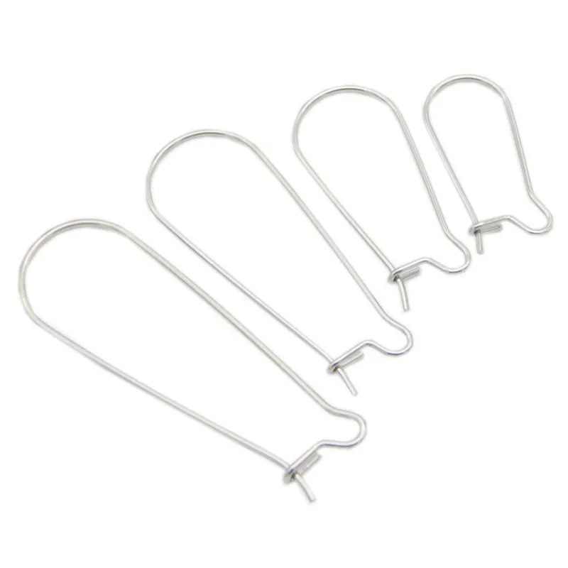 50pcs 20mm/25mm/33mm 316L Stainless Steel DIY Earring Hook Clasps Hypoallergenic Kidney Ear Wire for Jewelry Findings | Украшения и