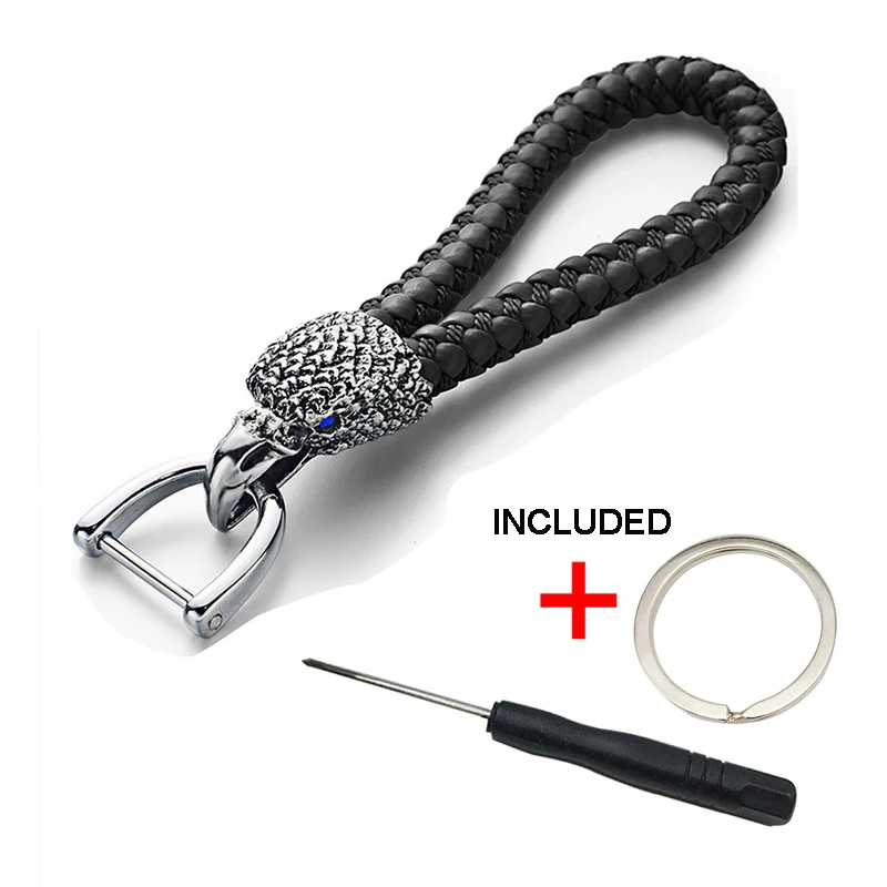 Car keychain key ring eagle style addiction head woven leather rope plus zinc alloy black red jewelry bag pendant gift
Car keychain key ring eagle style addiction head woven leather rope plus zinc alloy black red jewelry bag pendant gift