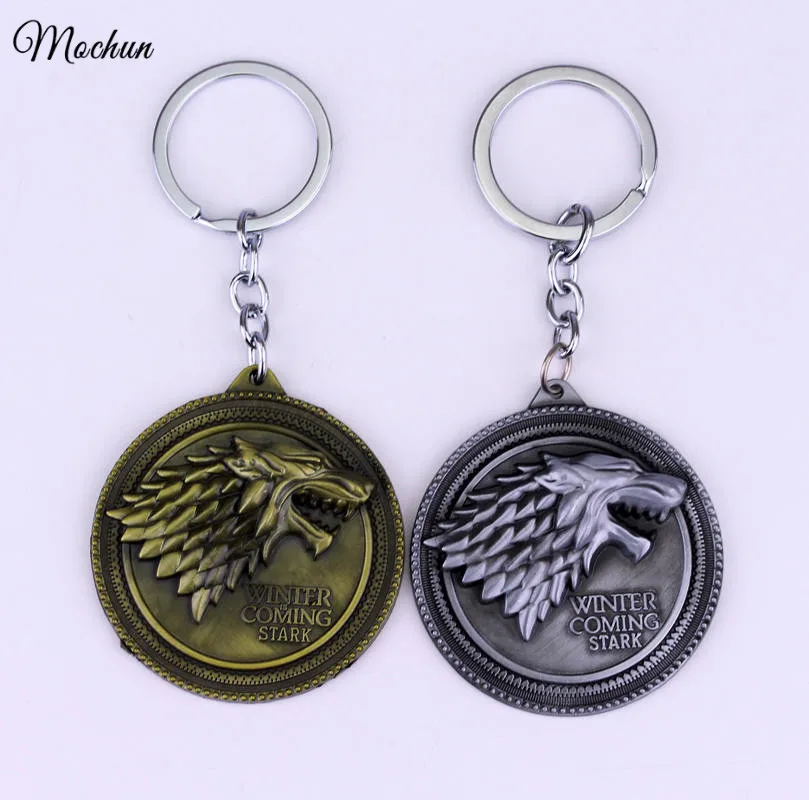 MQCHUN Game of Thrones Shield Round Coin Metal A Song of Ice and Fire Keychain Pendant Key Chain Chaveiro Key Ring 2017 Hot
MQCHUN Game of Thrones Shield Round Coin Metal A Song of Ice and Fire Keychain Pendant Key Chain Chaveiro Key Ring 2017 Hot