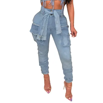 Fashion 2019 Woman High Waist Skinny Jeans Sexy Nightclub Stretch Denim Pants Lace Up Washed Jeans
Fashion 2019 Woman High Waist Skinny Jeans Sexy Nightclub Stretch Denim Pants Lace Up Washed Jeans