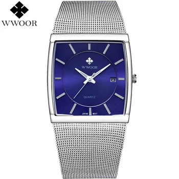 WWOOR Mens Watches Quartz Waterproof Business Watch Men Top Brand Luxury Stainless Steel Mesh Square Wristwatch Male Blue Clock
WWOOR Mens Watches Quartz Waterproof Business Watch Men Top Brand Luxury Stainless Steel Mesh Square Wristwatch Male Blue Clock