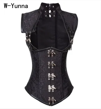 W-Yunna Black Brocade Collared Top Cupless Sexy Corset Vest Steampunk Corset Underbust Gothic Clothing Gothic Collared Top
W-Yunna Black Brocade Collared Top Cupless Sexy Corset Vest Steampunk Corset Underbust Gothic Clothing Gothic Collared Top