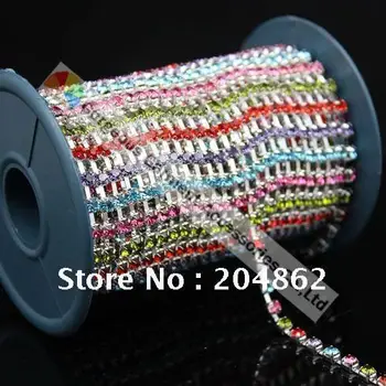 10Yards 4mm 5 colors alternated in order crystal rhinestone cup chain Diamante trims Gold Silver For DIY Browbands Accessories
10Yards 4mm 5 colors alternated in order crystal rhinestone cup chain Diamante trims Gold Silver For DIY Browbands Accessories
