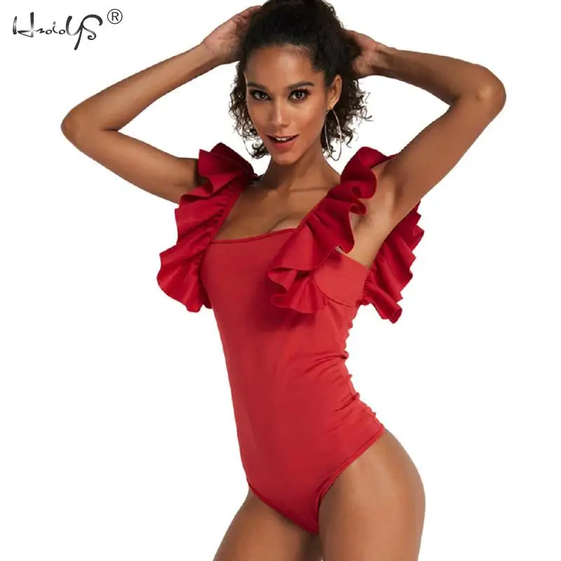 Wine Red Elegant Office Lady Minimalist Square Neck Ruffle Armhole Sleeveless Solid Bodysuit Summer Women Workwear Bodysuits
Wine Red Elegant Office Lady Minimalist Square Neck Ruffle Armhole Sleeveless Solid Bodysuit Summer Women Workwear Bodysuits