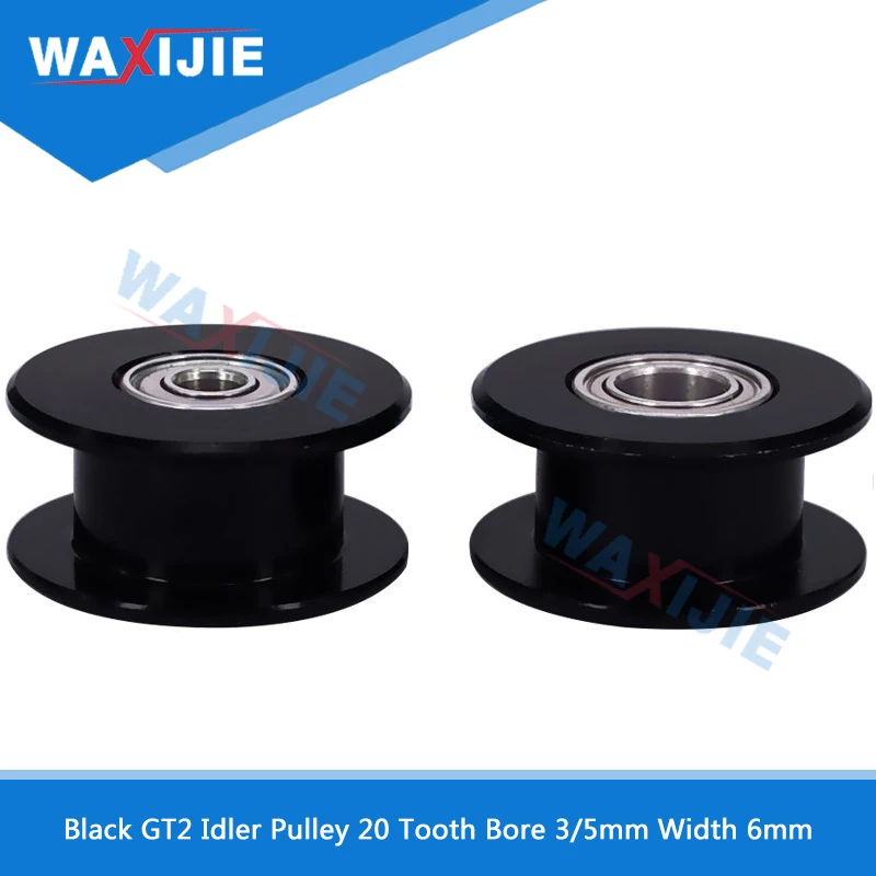 10Pcs/Lot GT2 Timing Pulley Black Aluminium Idler 20Tooth Synchronous Wheel Bore 3/5mm Width 6mm Without Tooth 3D Printer Part
10Pcs/Lot GT2 Timing Pulley Black Aluminium Idler 20Tooth Synchronous Wheel Bore 3/5mm Width 6mm Without Tooth 3D Printer Part
