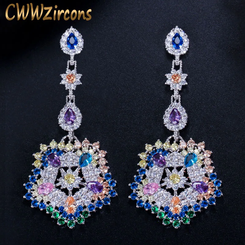 Luxury Multi Colors Cubic Zirconia Long Big Drop Earrings High Quality Women CZ Diamond Party Costume Jewelry CZ353
Luxury Multi Colors Cubic Zirconia Long Big Drop Earrings High Quality Women CZ Diamond Party Costume Jewelry CZ353