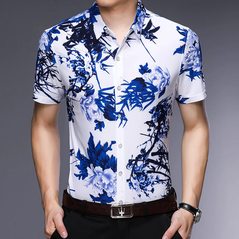 Bamboo flower pattern 3d print fashion luxury short sleeve shirt Summer 2019 New quality silk cotton soft smooth men shirt M-3XL
Bamboo flower pattern 3d print fashion luxury short sleeve shirt Summer 2019 New quality silk cotton soft smooth men shirt M-3XL