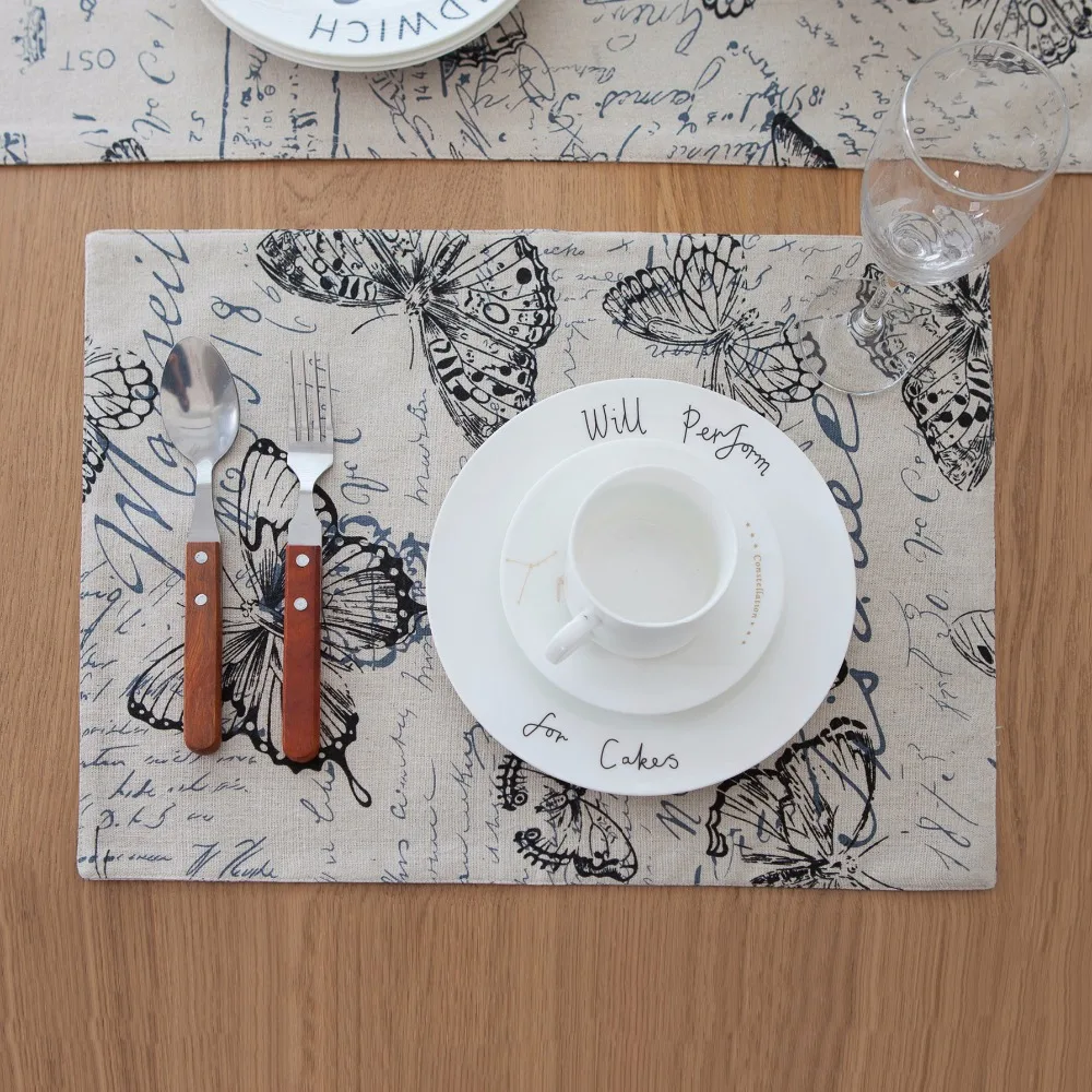 MIAMOR Black Butterfly Printed Cloth Table Mats & Placemat for kitchen & Dining Table Decorations Manteles Individuales De Mesa
MIAMOR Black Butterfly Printed Cloth Table Mats & Placemat for kitchen & Dining Table Decorations Manteles Individuales De Mesa