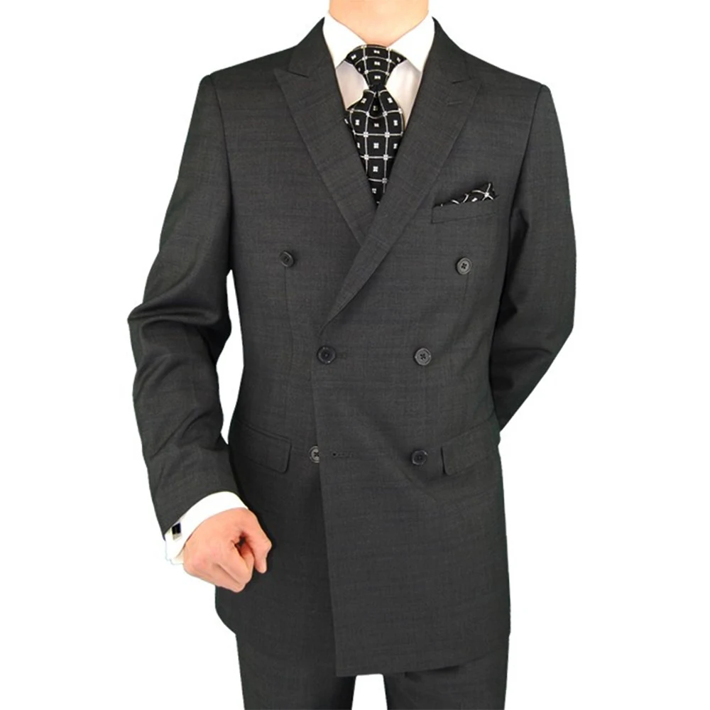 CUSTOM MADE TO MEASURE Double Brested Groom TUXEDOS FOR Men, BESPOKE DARK GREY tailored groom wedding suits for men
CUSTOM MADE TO MEASURE Double Brested Groom TUXEDOS FOR Men, BESPOKE DARK GREY tailored groom wedding suits for men