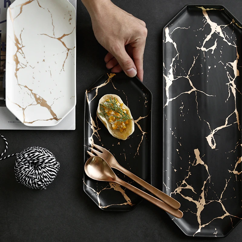 Gold Inlay Marble Plate Dishes Nordic Style Dinner Plate Ceramic Steak Home Tableware Dessert Salad Tray Kitchen Dish
Gold Inlay Marble Plate Dishes Nordic Style Dinner Plate Ceramic Steak Home Tableware Dessert Salad Tray Kitchen Dish