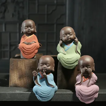 Purple sand tea pet monk Zen Ornamental Sculpture accessories Home decoration Artistic decoration Buddha statue.
Purple sand tea pet monk Zen Ornamental Sculpture accessories Home decoration Artistic decoration Buddha statue.