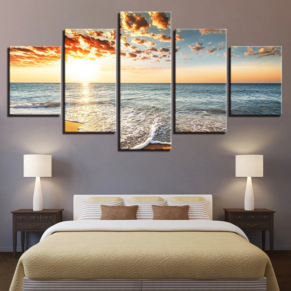 Wall Art Poster Modern Home Decor Living Room 5 Pieces Sunset Landscape Sea Beach Canvas Print Painting Modular Pictures Frame
Wall Art Poster Modern Home Decor Living Room 5 Pieces Sunset Landscape Sea Beach Canvas Print Painting Modular Pictures Frame