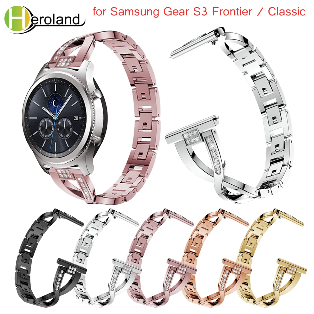 22mm Bracelet Starp For Samsung Gear S3 Frontier Classic WatchBand Galaxy Watch 46mm 3 45mm Smart Wristband Alloy Crystal band
22mm Bracelet Starp For Samsung Gear S3 Frontier Classic WatchBand Galaxy Watch 46mm 3 45mm Smart Wristband Alloy Crystal band