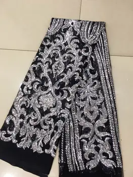 LY3003 Black color African French Lace with sequins Fabric High Quality African Tulle Lace Fabric For Wedding dress 5yards/Lot
LY3003 Black color African French Lace with sequins Fabric High Quality African Tulle Lace Fabric For Wedding dress 5yards/Lot