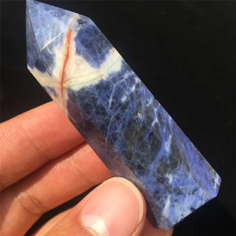 Натуральный прозрачный кварцевый кристалл Larimar колонна палочка с одной точкой